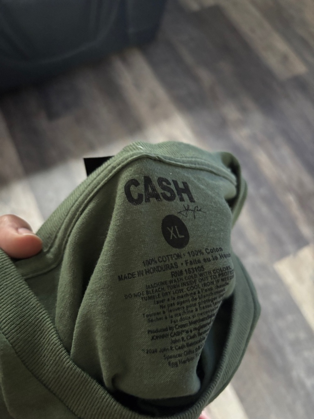 Spencer's Olive Green Tee with Pink Graphic - Picture 3 of 3